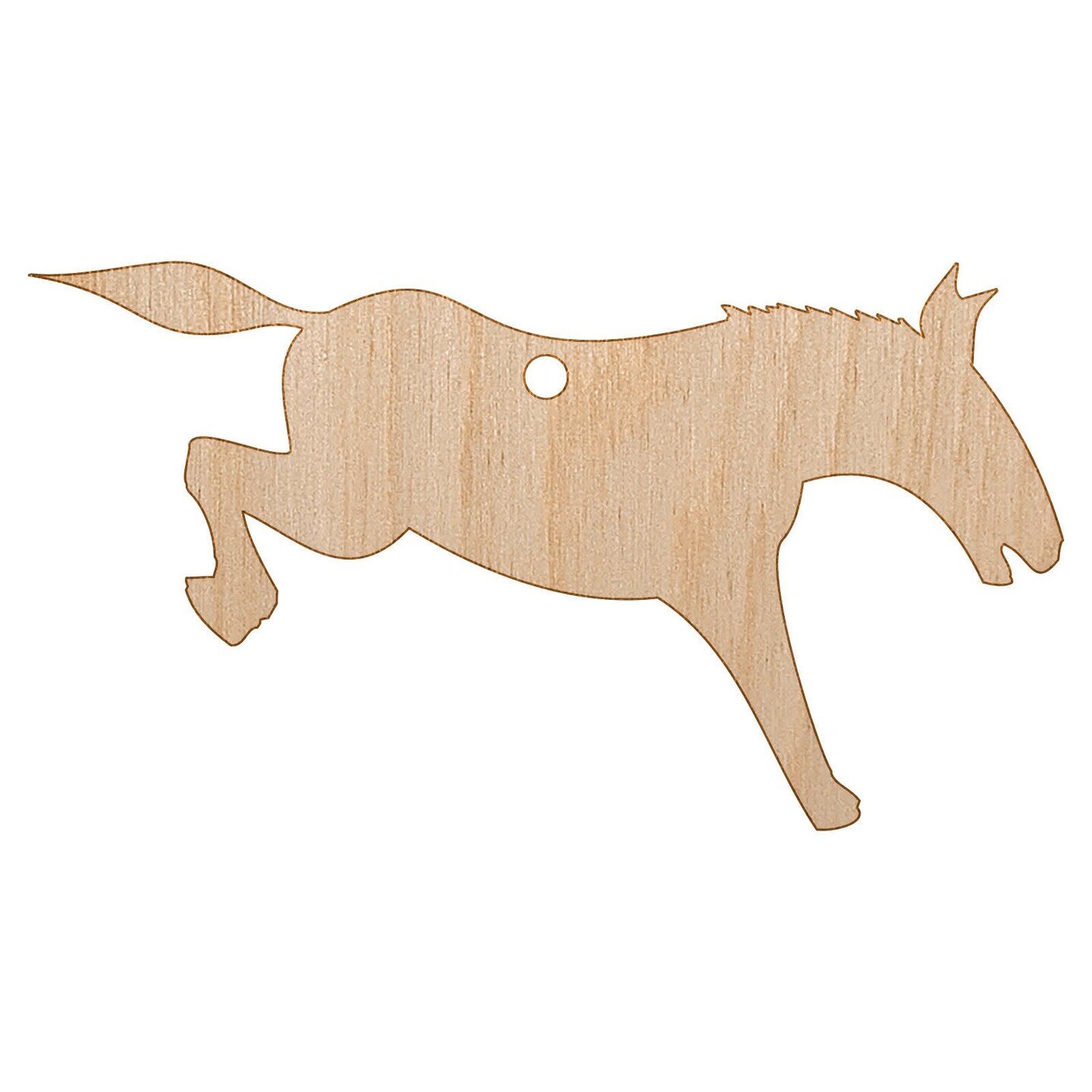  Donkey Kicking Solid Unfinished Craft Wood Holiday Christmas  Tree DIY Pre-Drilled Ornament