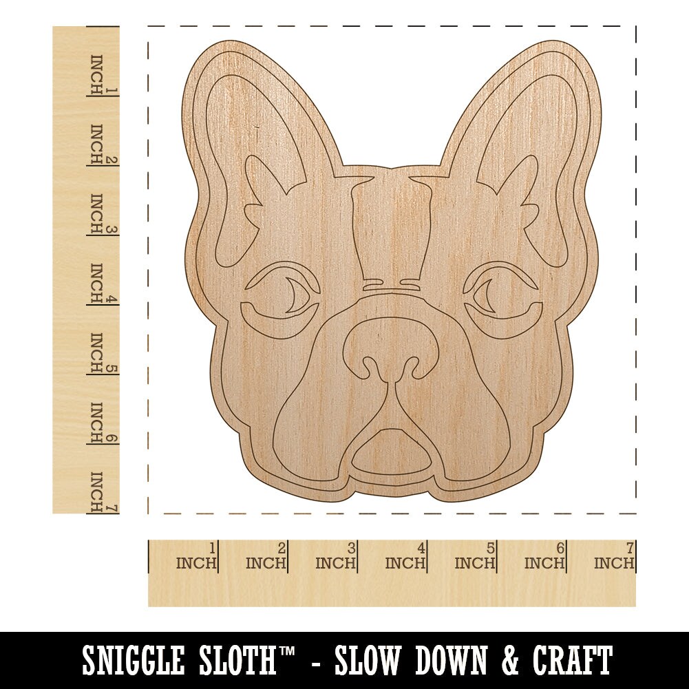 Sloth Face Unfinished Wood Shape Piece Cutout for DIY Craft Projects