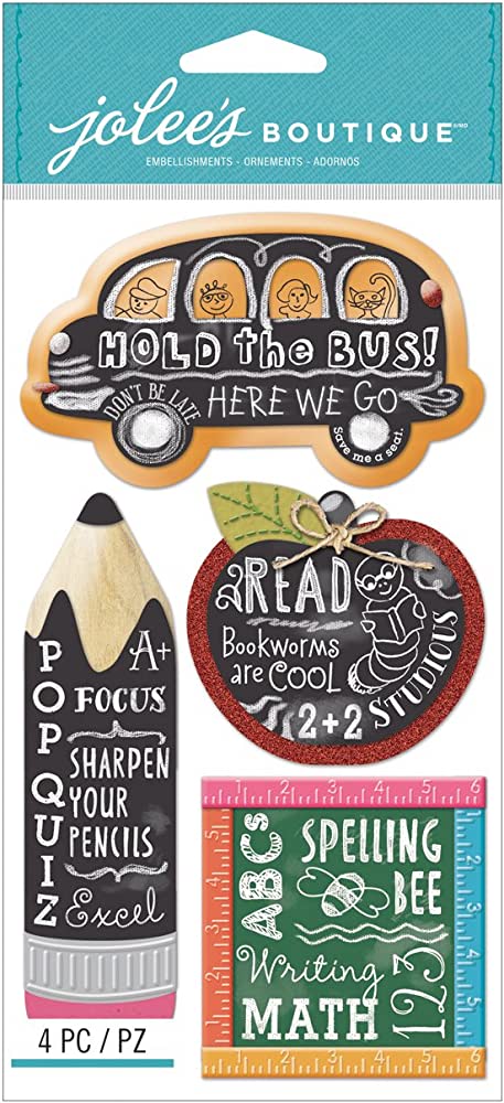 Jolee&#x27;s Boutique Chalkboard Words Dimensional Stickers