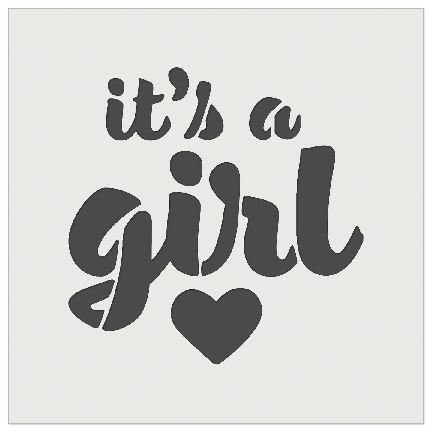 It&#x27;s a Girl Baby Shower Party Wall Cookie DIY Craft Reusable Stencil