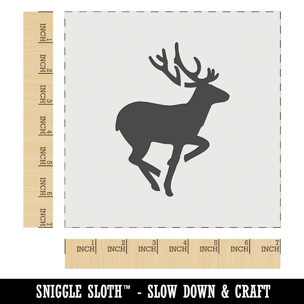 Deer Buck in Profile Solid Wall Cookie DIY Craft Reusable Stencil