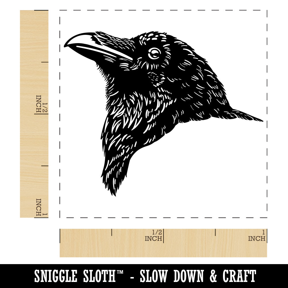 Realistic Crow Head Self-Inking Rubber Stamp Ink Stamper