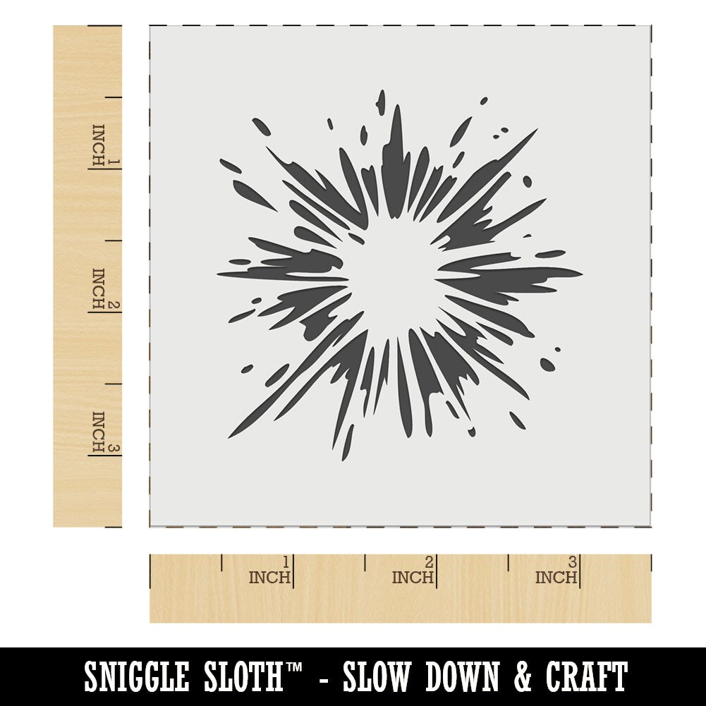 Explosion Splash Streaks Wall Cookie DIY Craft Reusable Stencil