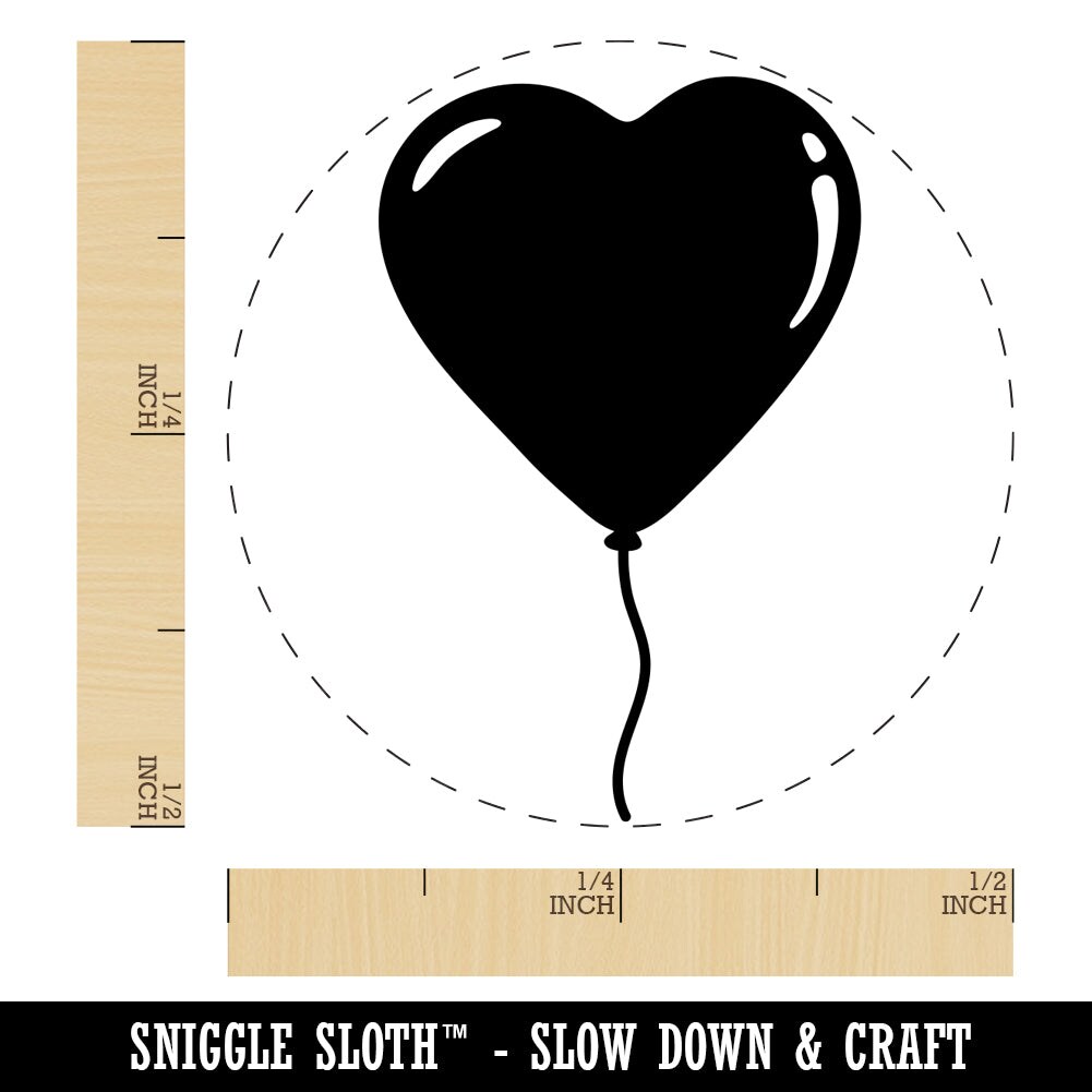 Heart Balloon Valentine&#x27;s Day Self-Inking Rubber Stamp for Stamping Crafting Planners