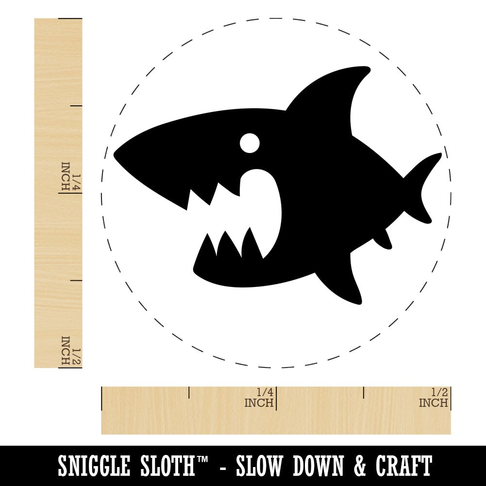 Cute Shark icon Self-Inking Rubber Stamp for Stamping Crafting Planners