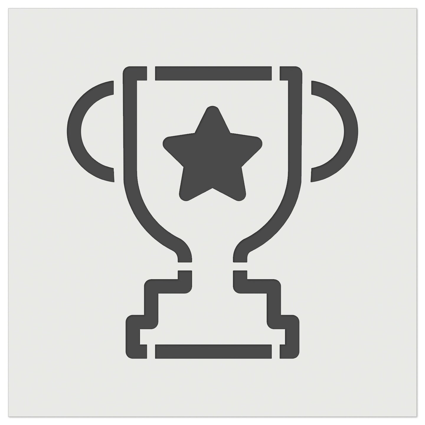Trophy Award Outline with Star Wall Cookie DIY Craft Reusable Stencil