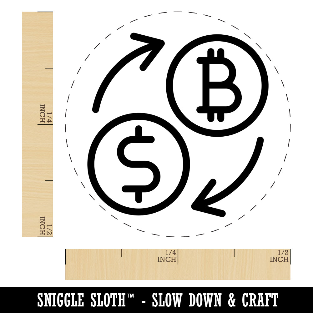 Money Exchange Bitcoin to USD Dollar Self-Inking Rubber Stamp for Stamping  Crafting Planners | Michaels