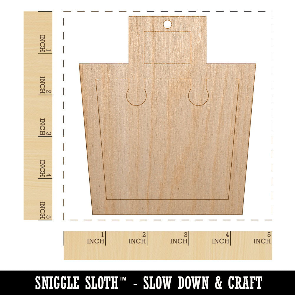 Purse Outline Shopping Unfinished Craft Wood Holiday Christmas Tree DIY Pre-Drilled Ornament