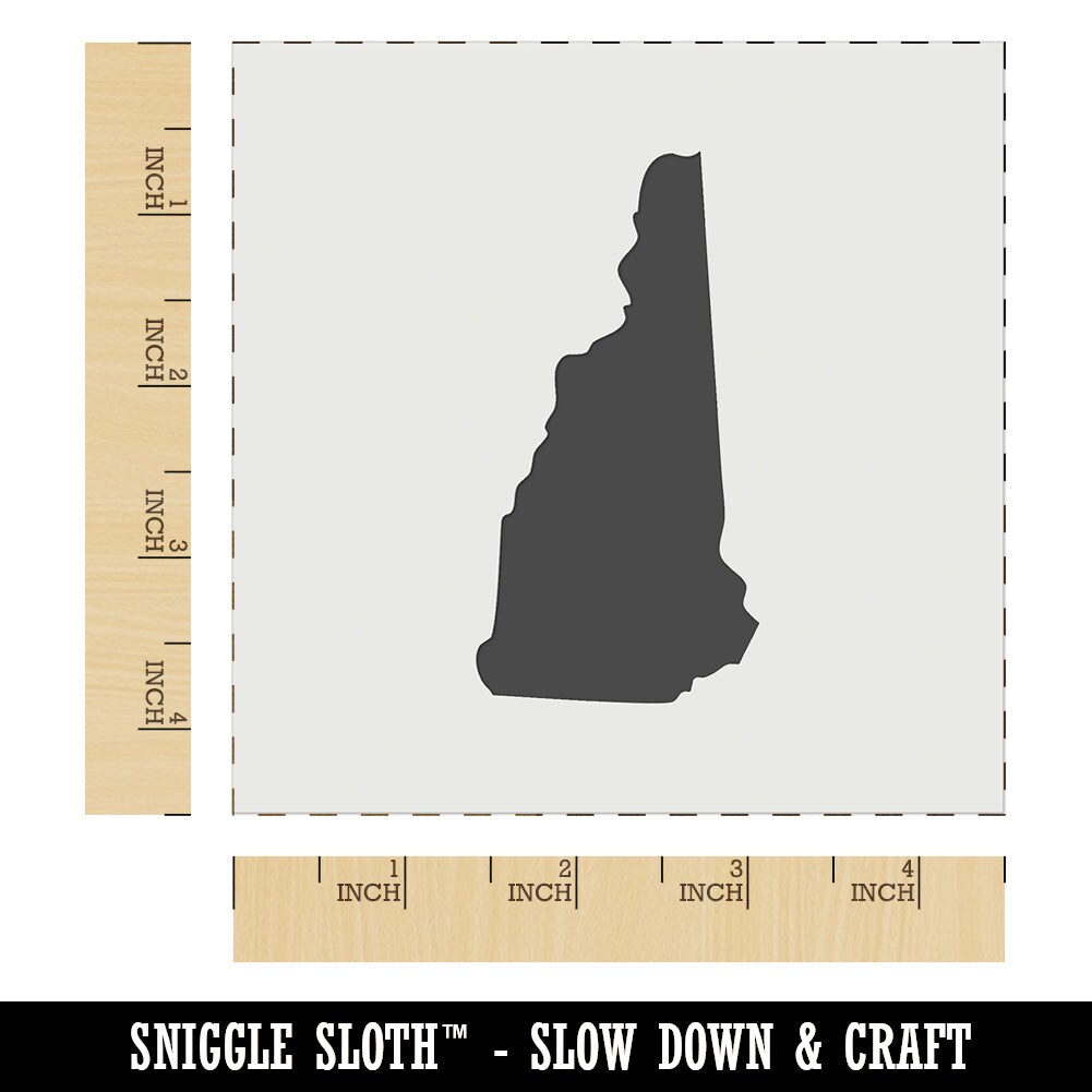 New Hampshire State Silhouette Wall Cookie DIY Craft Reusable Stencil