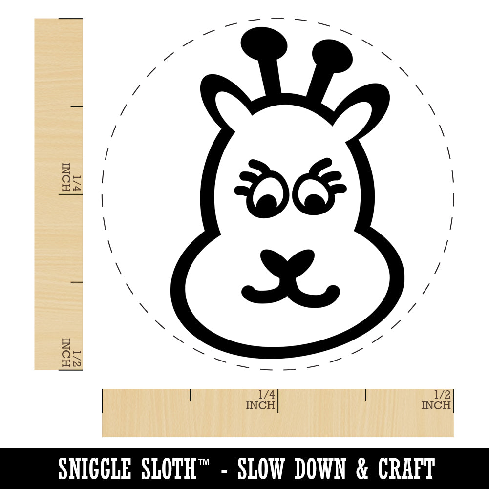 Cute Giraffe Face Self-Inking Rubber Stamp for Stamping Crafting Planners