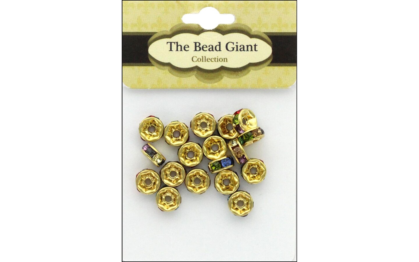 The Bead Giant Bead Disc Rhinestn 7Mm 18Pc Gld/Mlt