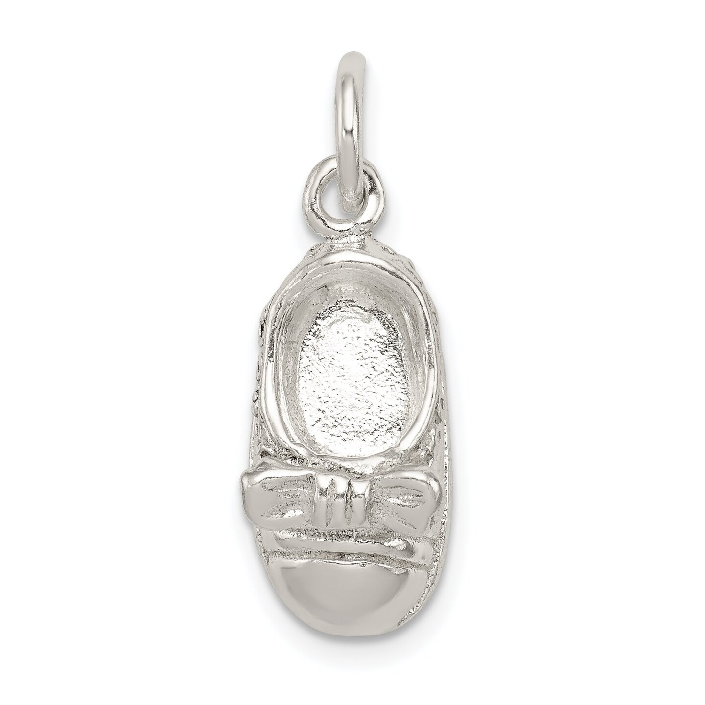 Sterling Silver Baby Shoe Charm Pendant Family Jewelry 24mm x 9mm