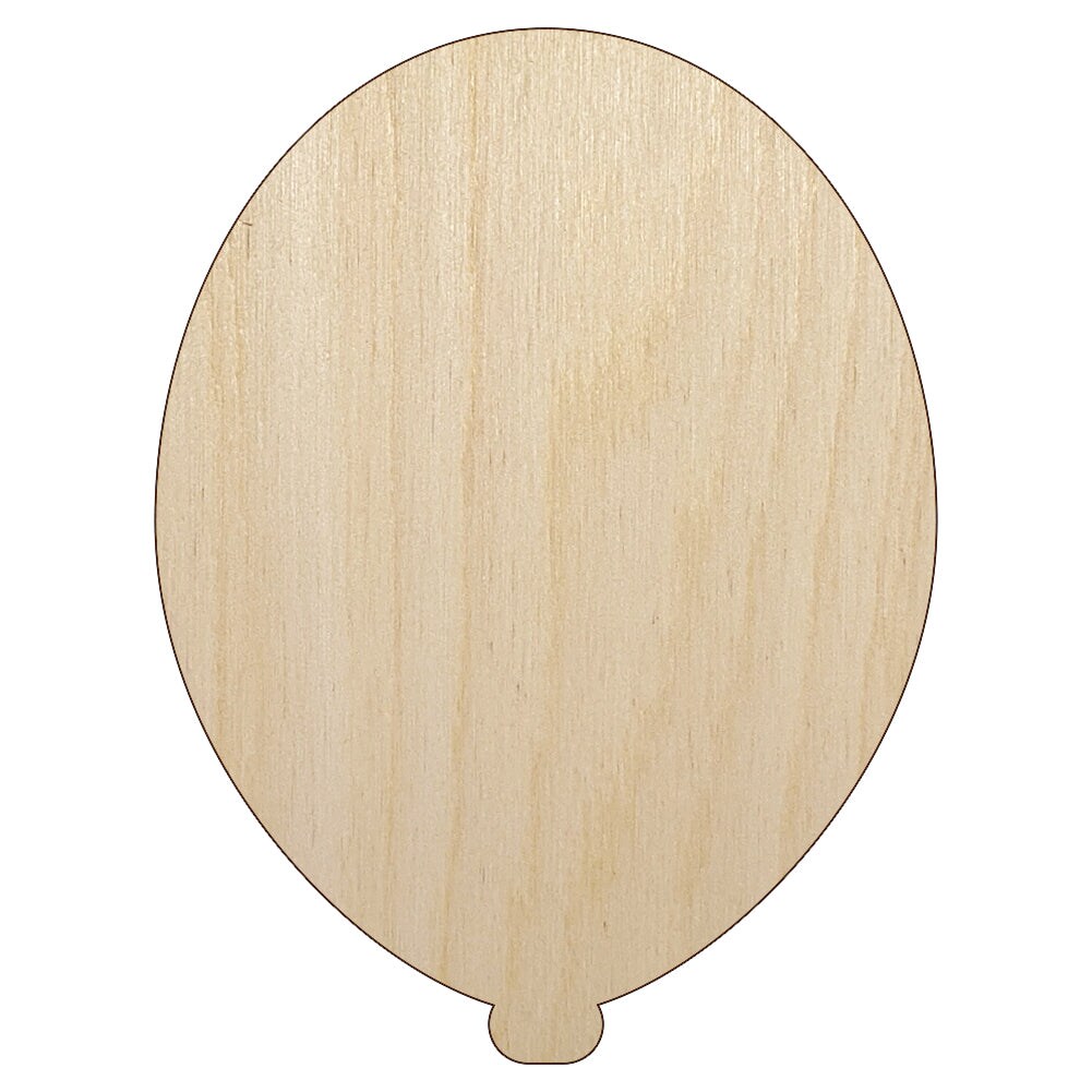 Balloon Party Birthday Unfinished Wood Shape Piece Cutout for DIY Craft Projects