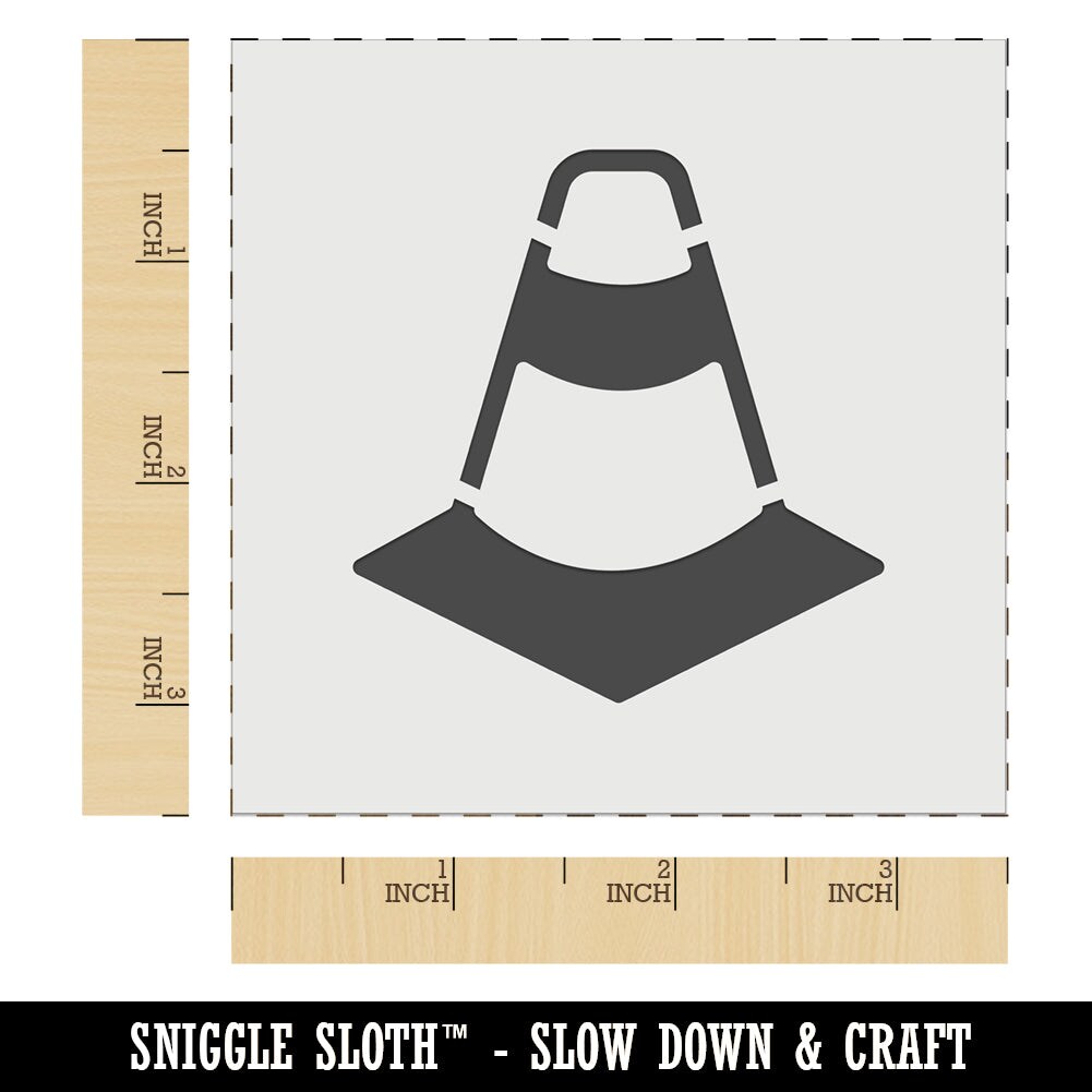 Traffic Cone Wall Cookie DIY Craft Reusable Stencil