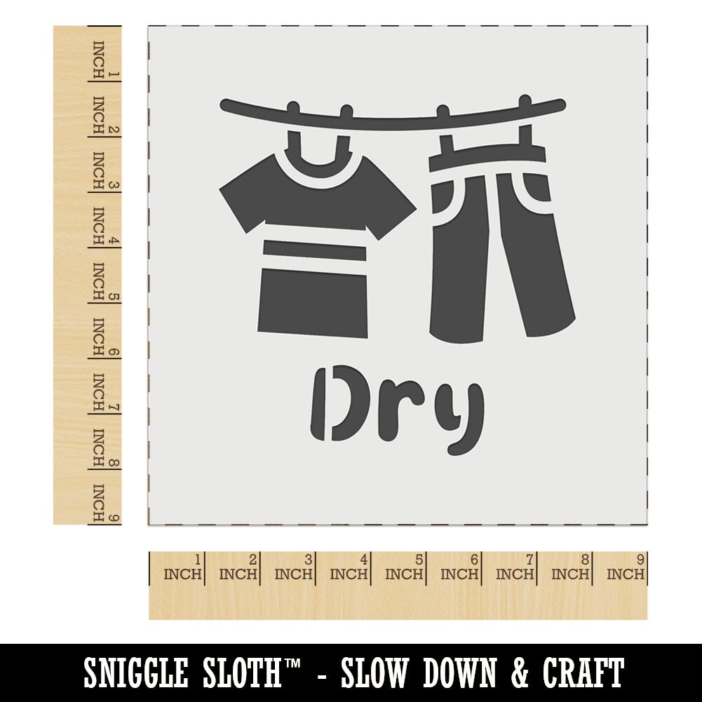 Laundry Hanging Dry Wall Cookie DIY Craft Reusable Stencil
