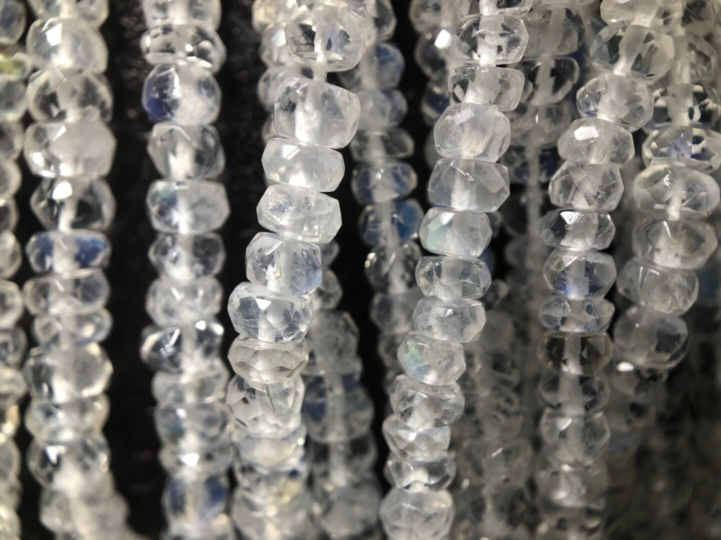 Rainbow Moonstone Gemstone Beads, White - 16&#x22;, 3-5mm