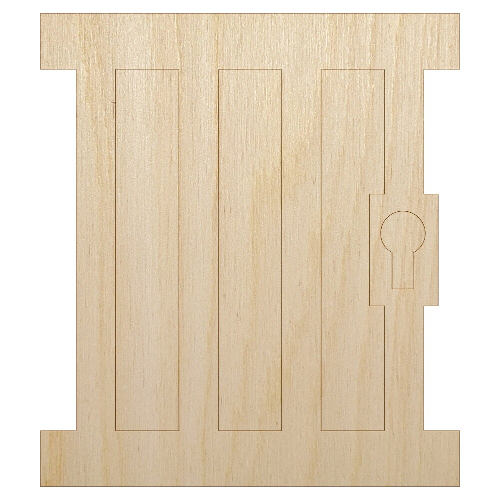 Jail Prison Police Law Enforcement Unfinished Wood Shape Piece Cutout for DIY Craft Projects