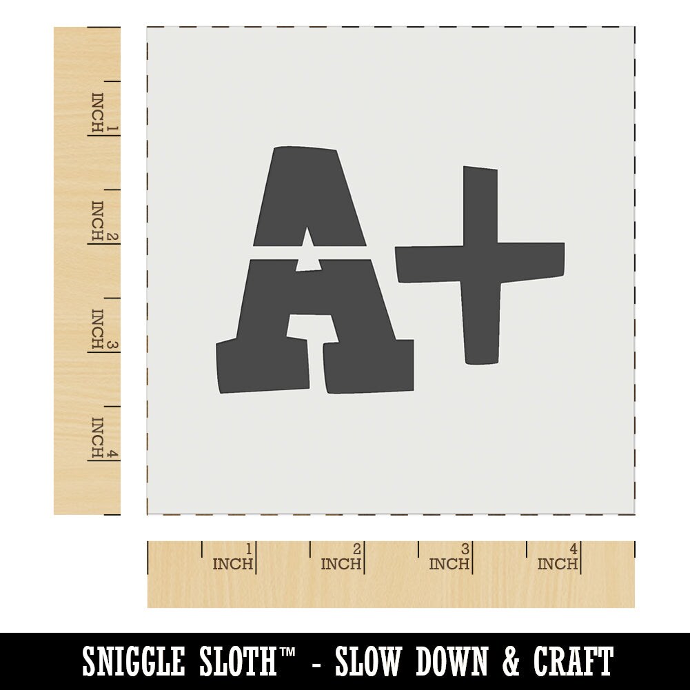 A Plus Grade School Wall Cookie DIY Craft Reusable Stencil