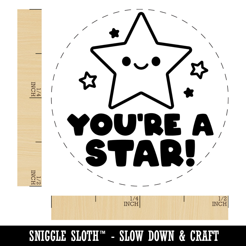 You&#x27;re A Star Teacher Student Self-Inking Rubber Stamp Ink Stamper for Stamping Crafting Planners
