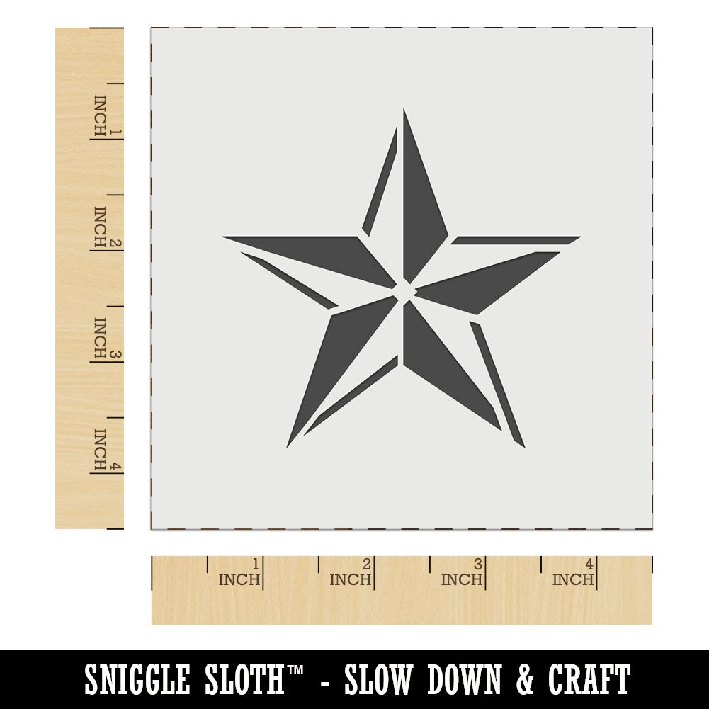 Nautical Star Wall Cookie DIY Craft Reusable Stencil