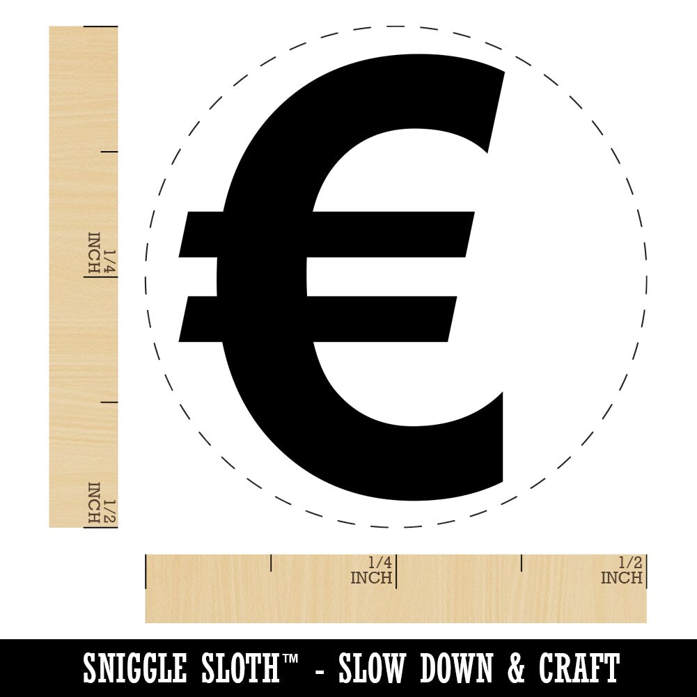 Euro Symbol Self-Inking Rubber Stamp for Stamping Crafting Planners