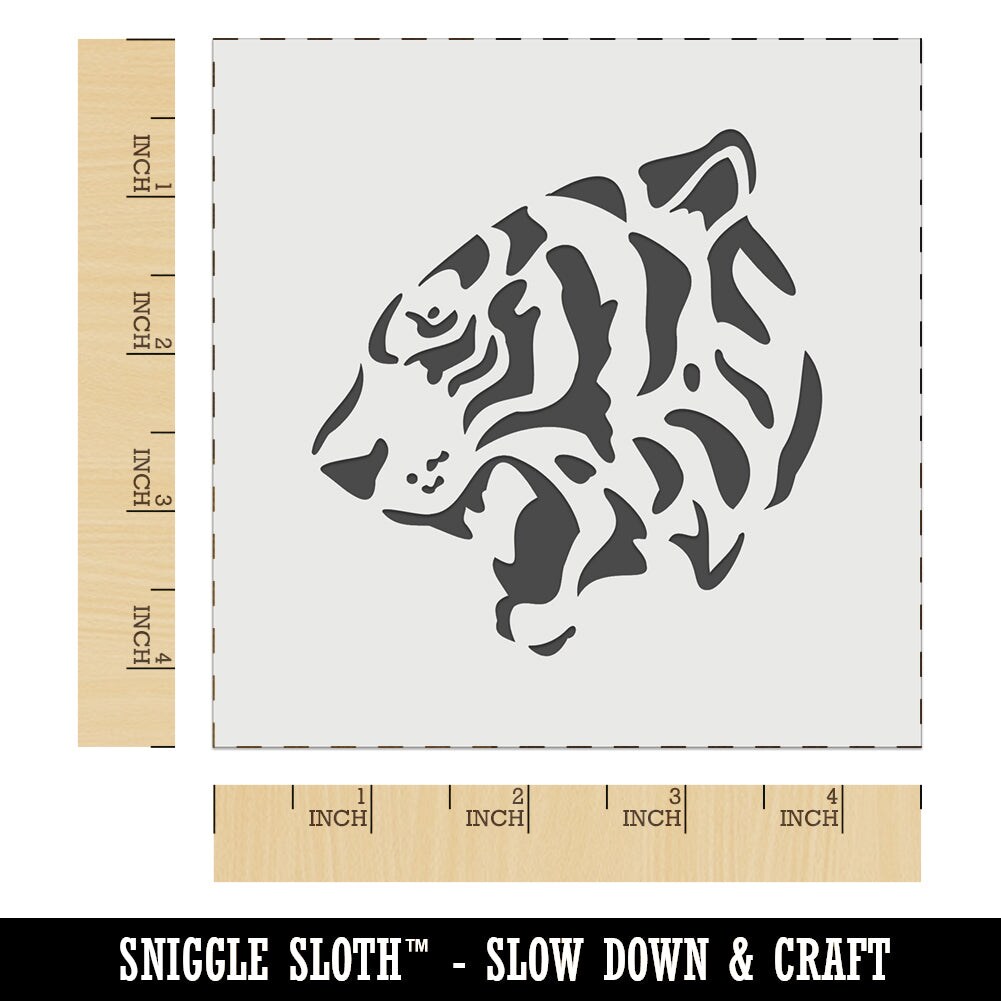 tiger head stencil