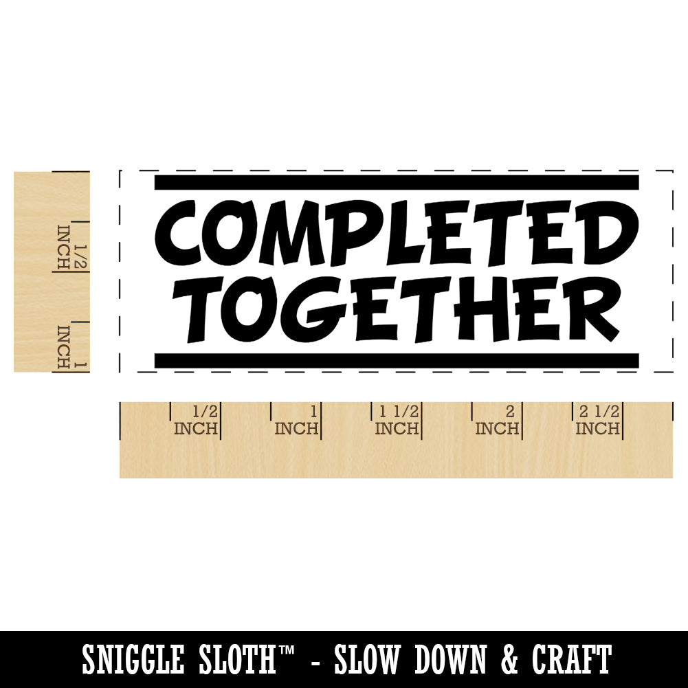 Completed Together School Teacher Self-Inking Rubber Stamp Ink Stamper for Business Office