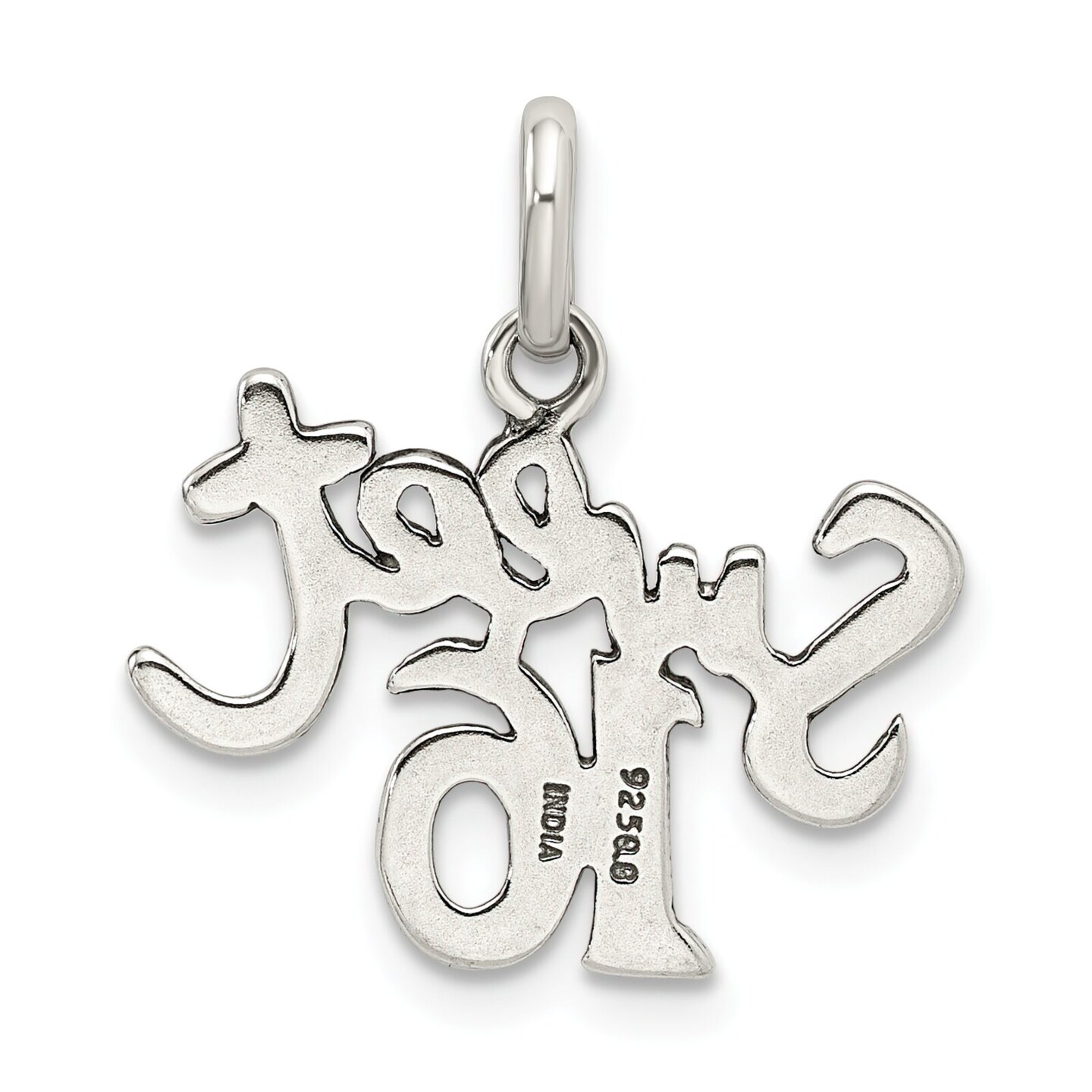 Sterling Silver Sweet 16 Charm Pendant Birthday Jewelry 19mm x 18mm