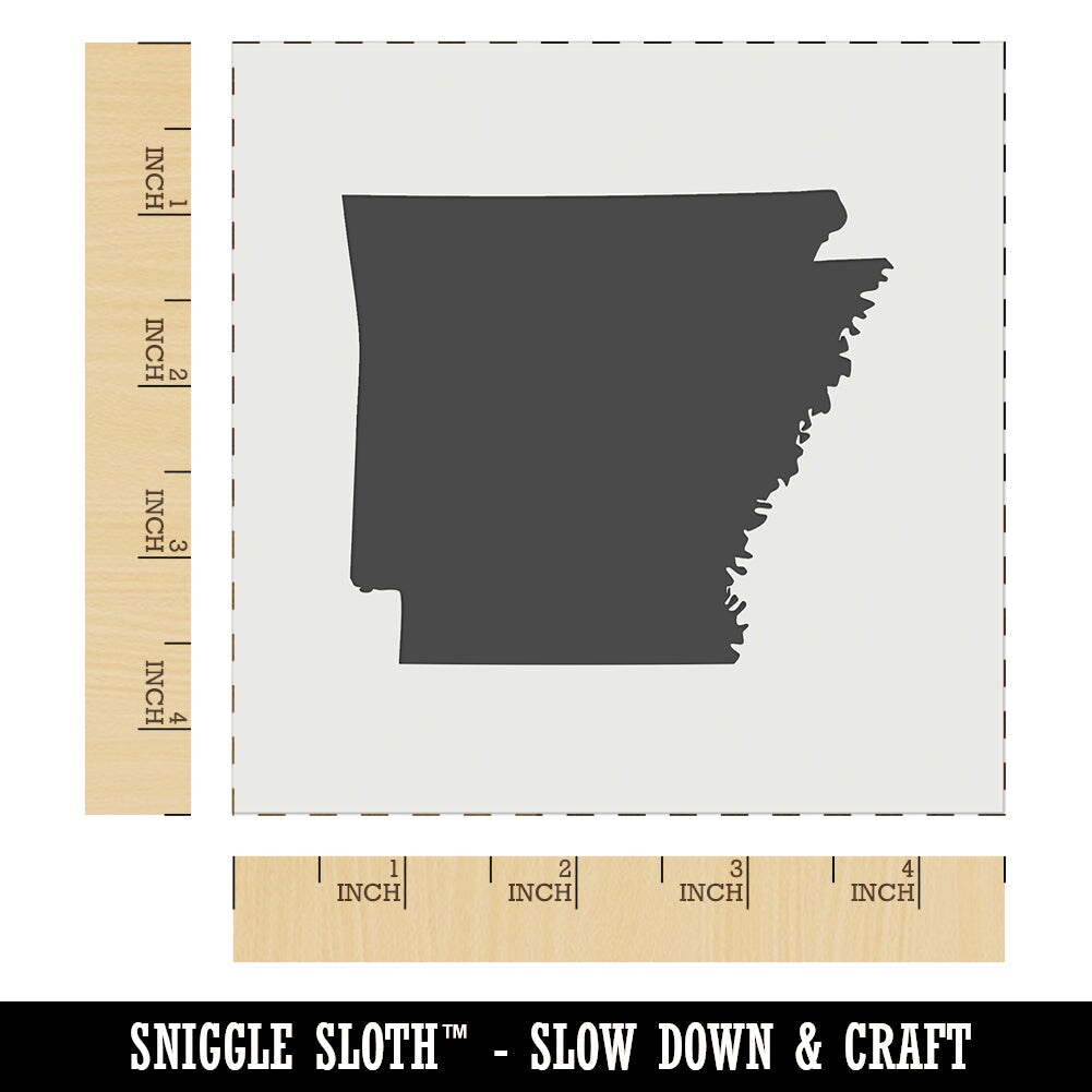 Arkansas State Silhouette Wall Cookie DIY Craft Reusable Stencil