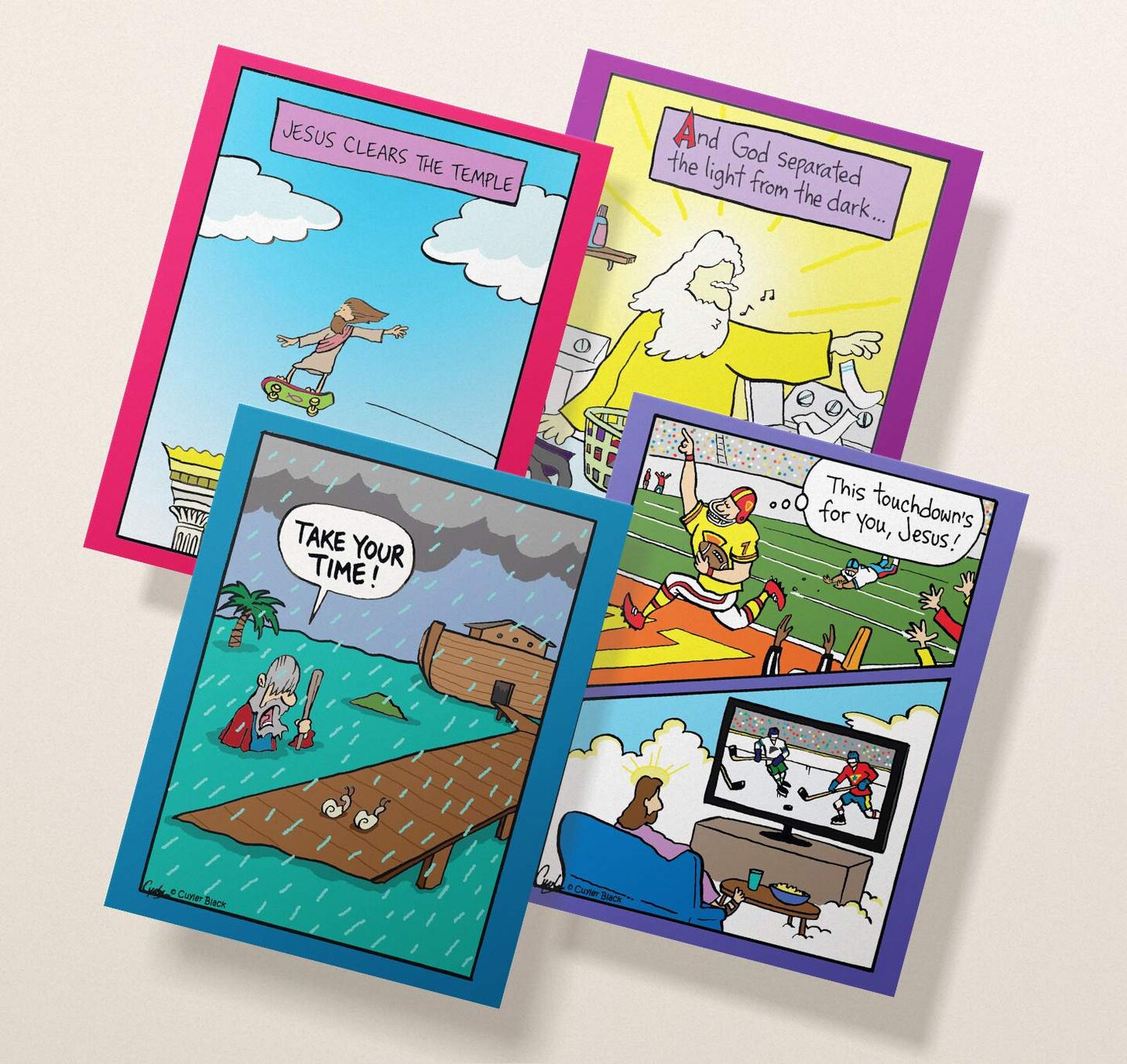 Funny Christian Note Cards | Christmas Cards | Set of 12 or 24 Eco-Friendly Greeting Cards