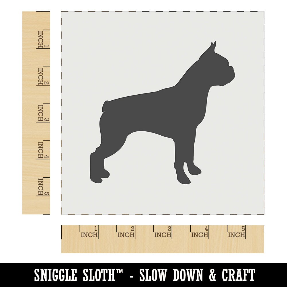 Boston Terrier Dog Solid Wall Cookie DIY Craft Reusable Stencil