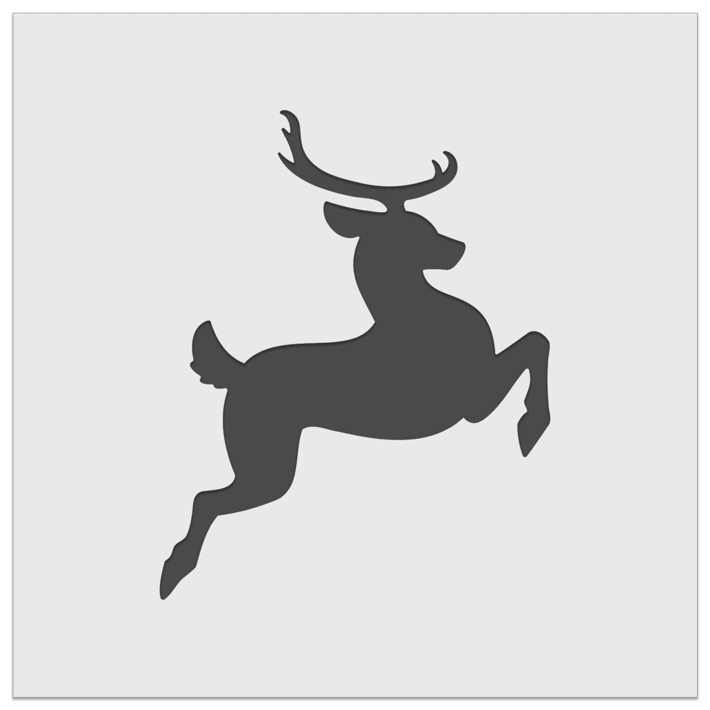 Flying Jumping Reindeer Silhouette Christmas Wall Cookie DIY Craft Reusable Stencil