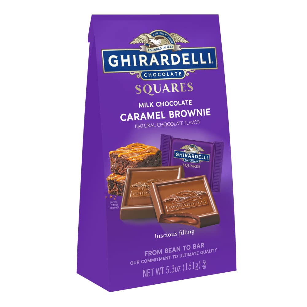 Milk Chocolate Caramel Brownie Squares, 5.3 OZ Bag (Case of 6)
