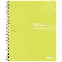 Enday 100 Ct. Quad-Ruled Spiral Notebook