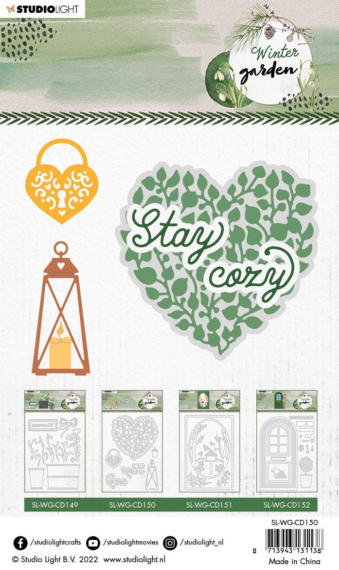 Studio Light Winter Garden Cutting Die-Nr. 150, Stay Cozy
