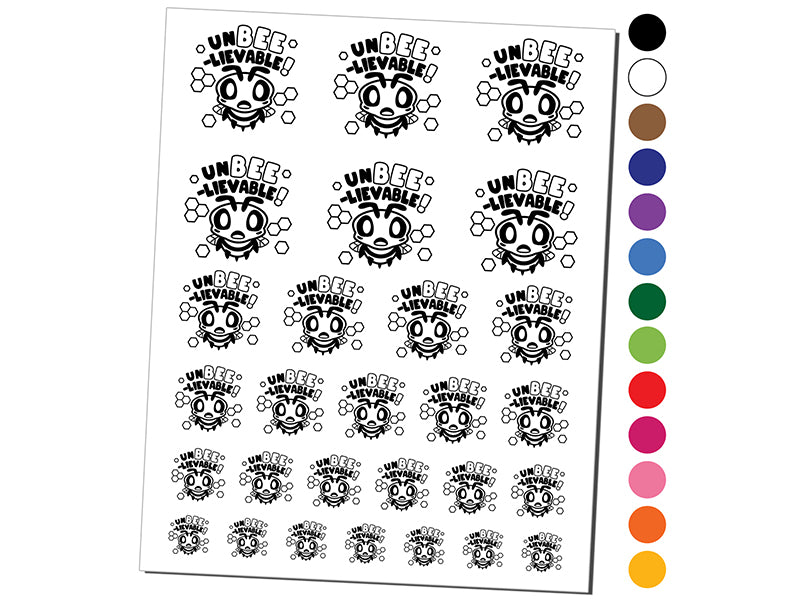 Unbelievable Bee Temporary Tattoo Water Resistant Fake Body Art Set Collection