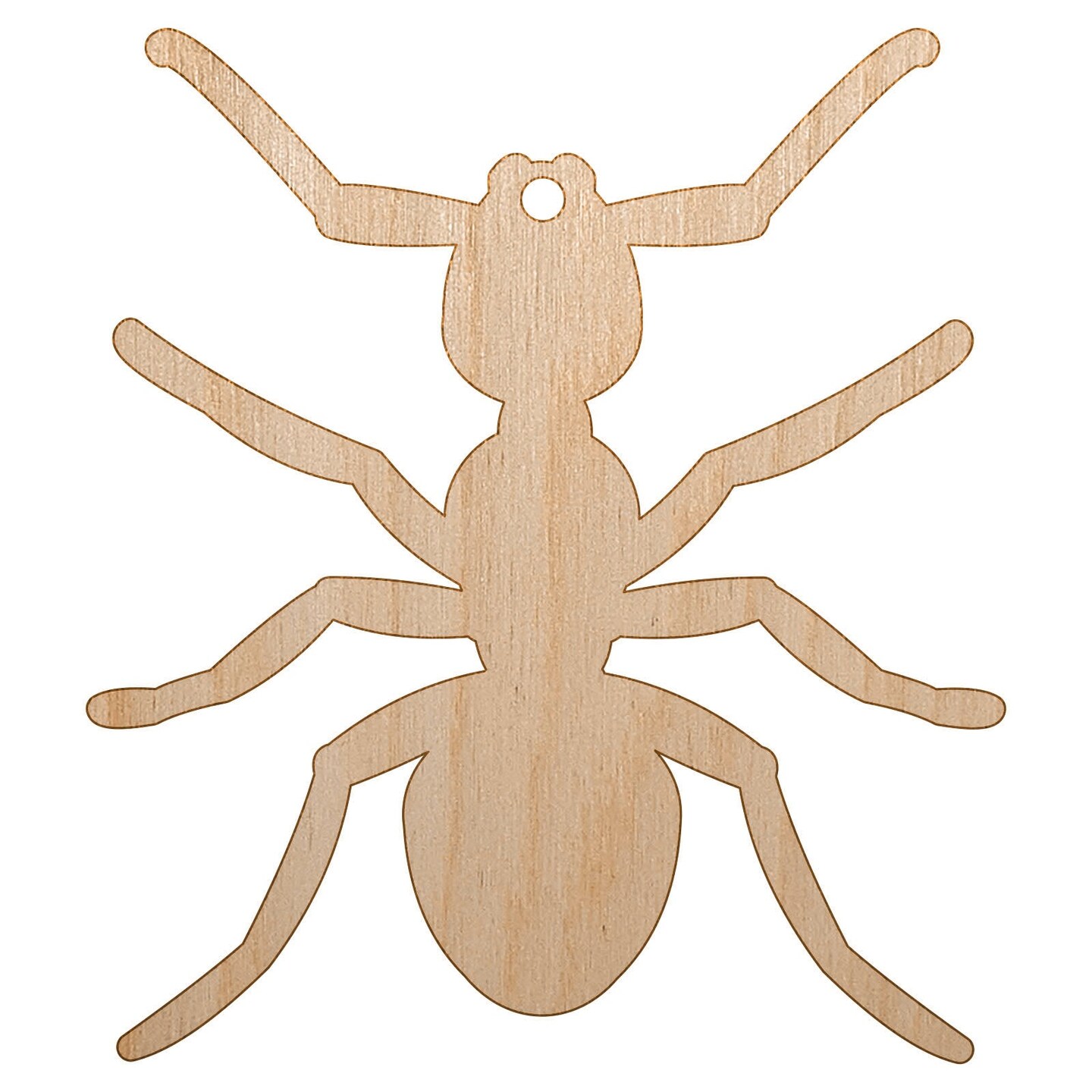 Ant Bug Unfinished Craft Wood Holiday Christmas Tree DIY Pre-Drilled Ornament