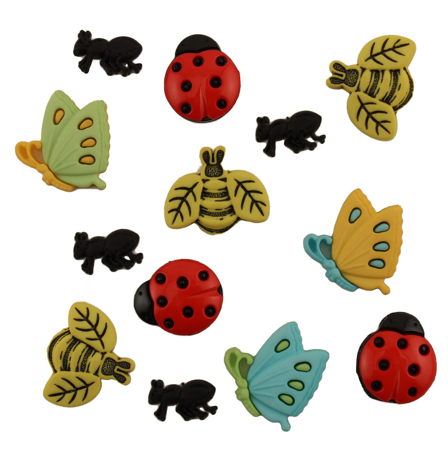 Buttons Galore and More Craft & Sewing Buttons - Garden Bugs - 36 Buttons