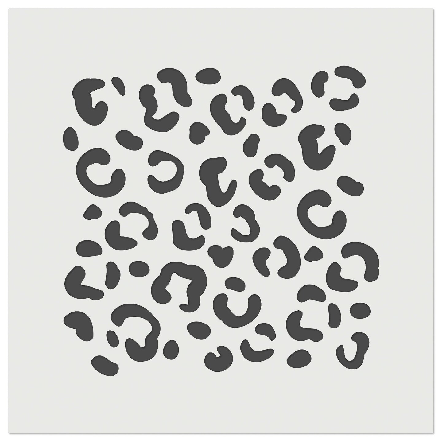 Leopard Print Spots Wall Cookie DIY Craft Reusable Stencil