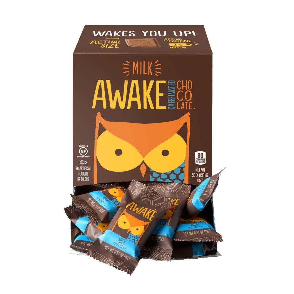 Caffeinated Chocolate Bites, Energy Snack (Case of 50)