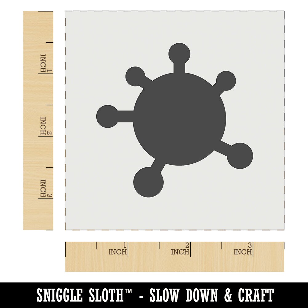 Virus Symbol Solid Wall Cookie DIY Craft Reusable Stencil