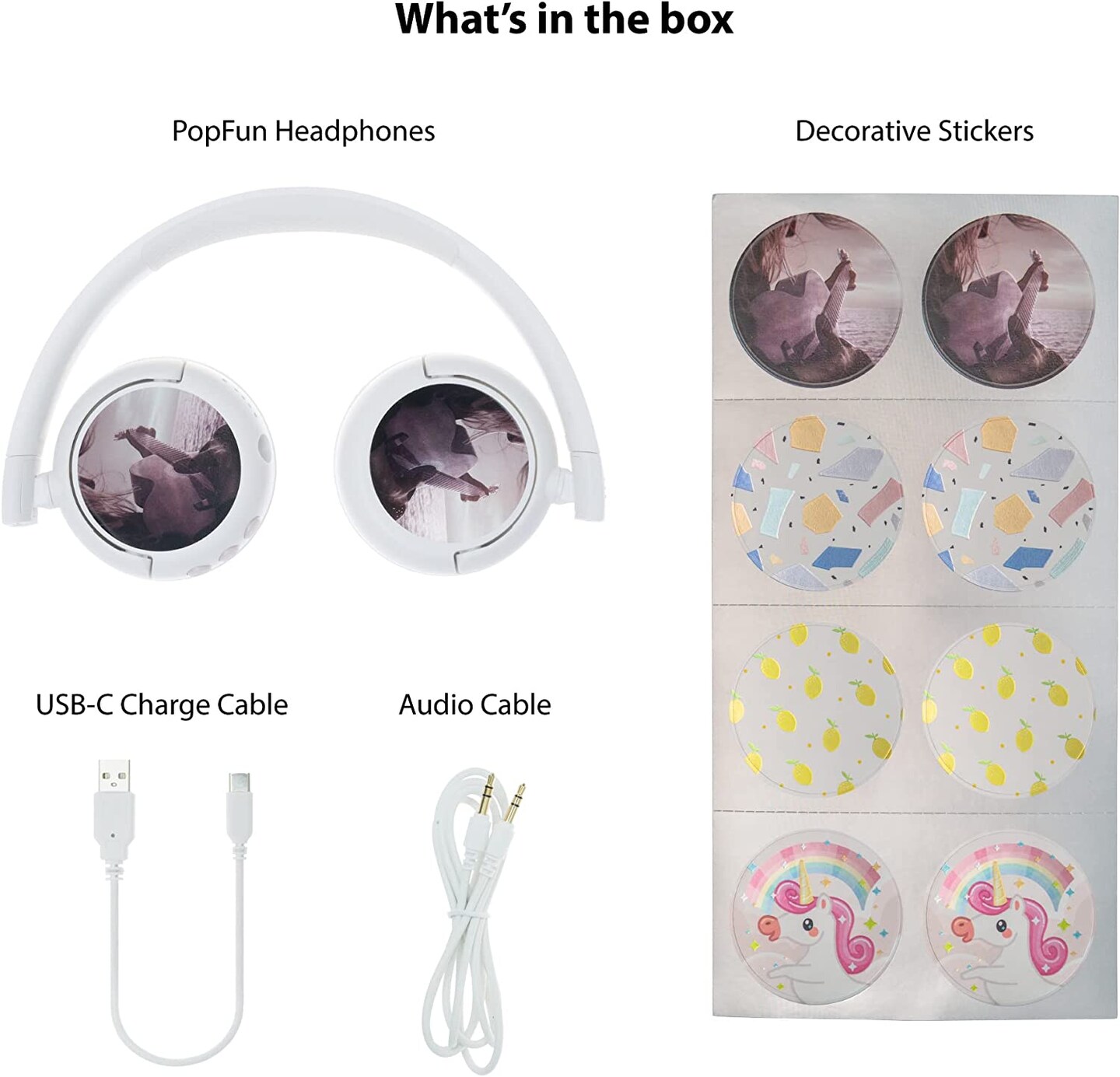BuddyPhones POPFun SnowWhite