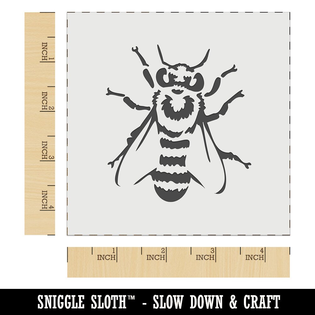 European Honey Bee Insect Beekeeping Wall Cookie DIY Craft Reusable Stencil