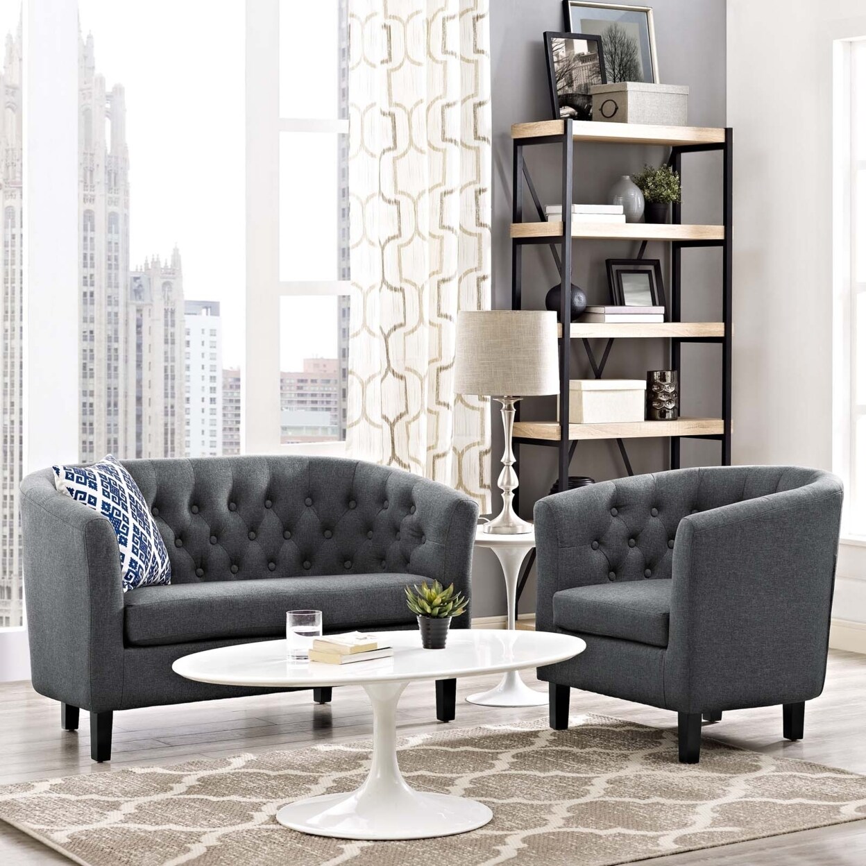 Loveseat armchair online set