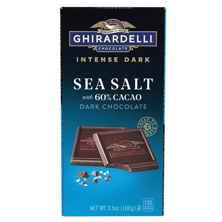 Sea Salt with 60% Cacao Dark Chocolate Intense Dark Bar 3.5 oz (Case of 12)