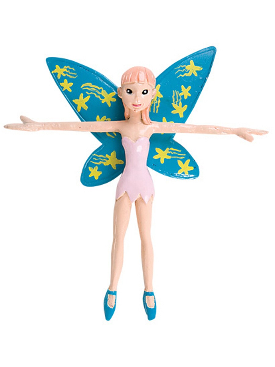 New 4&#x22; Blue Bendable Fairy Pixie Toy Figure Decoration