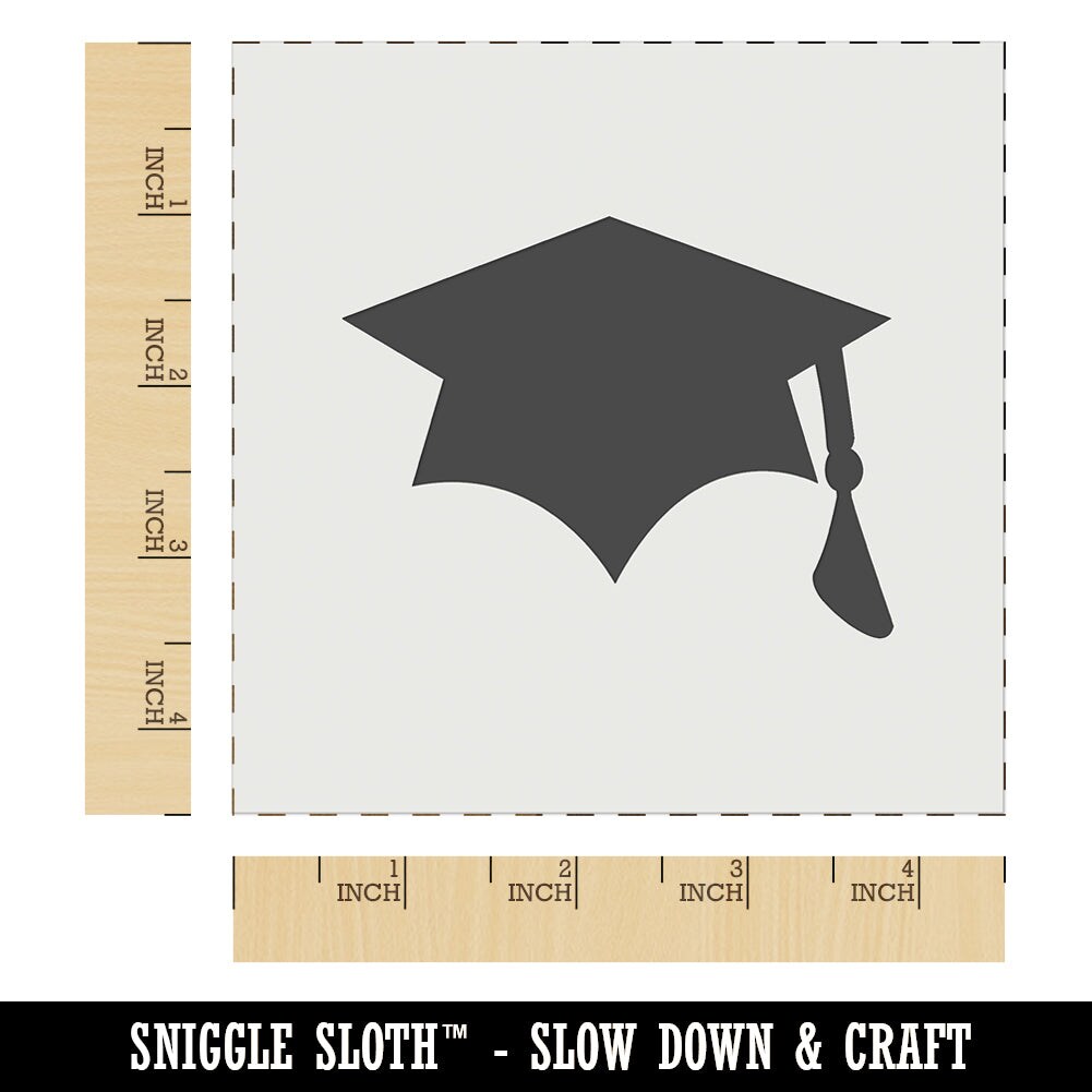 Graduation Cap Solid Wall Cookie DIY Craft Reusable Stencil