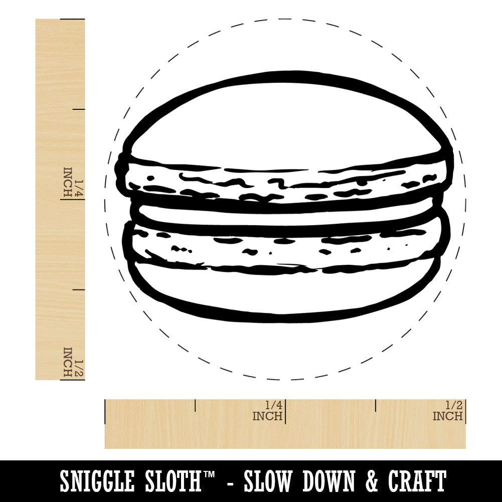 Macaron Cookie Sketch Self-inking Rubber Stamp Ink Stamper For Stamping 