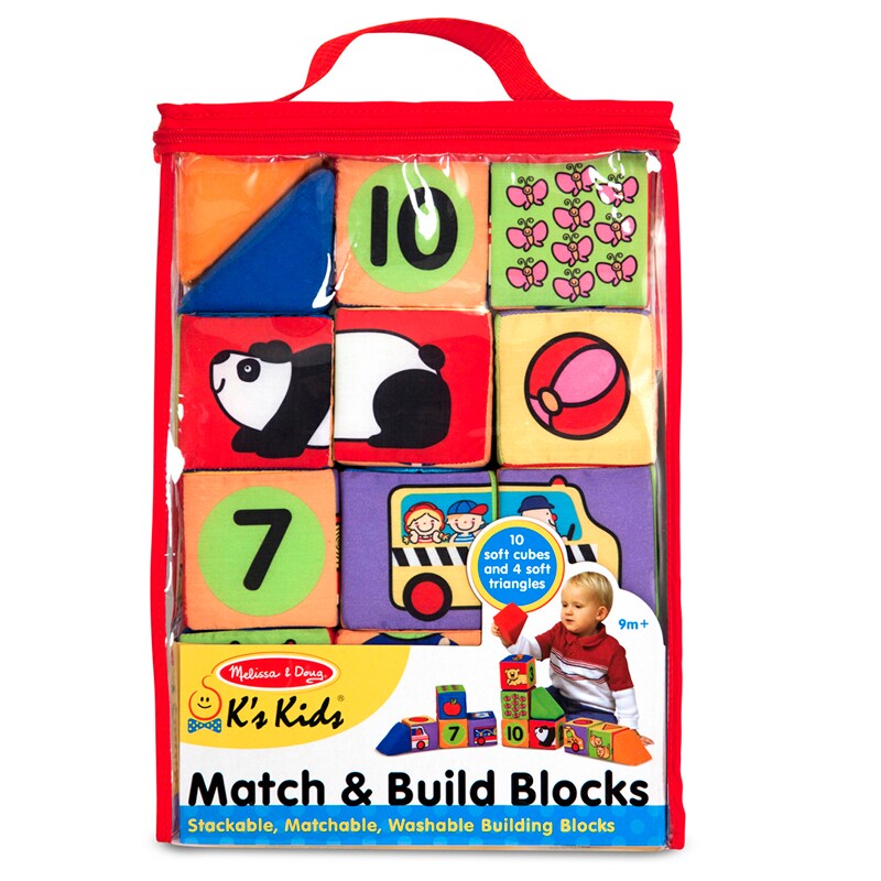 Match &#x26; Build Soft Blocks, 14 Pieces