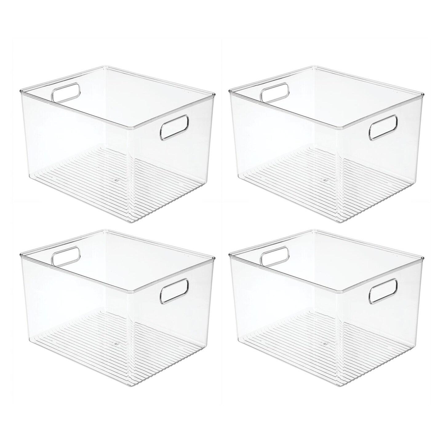 mDesign Plastic Desk Organizer Bin for Home, Office, 4 Pack